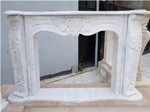 White Marble Fireplace Mantels