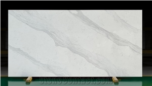 V8019 Quartz Stone  Project,Slabs,White Color,International