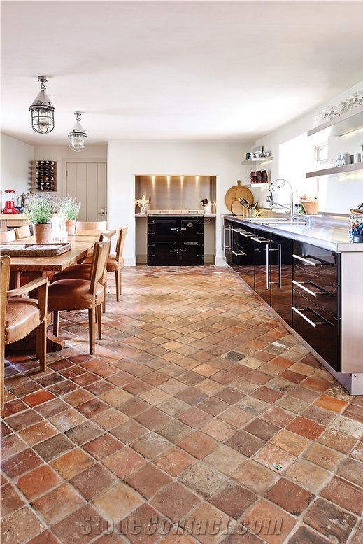 Antique Burgundy Terracotta Floor Tiles,Reclaimed Terracotta