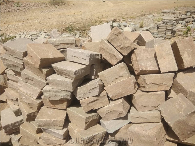 Multi Brown 14*14*5-7Cm Cobble Stone