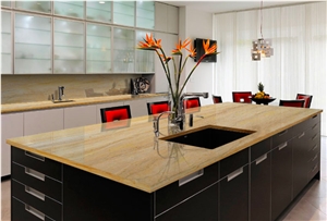 Golden Macaubas Quartzite Kitchen Countertops