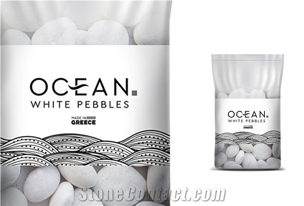 Ocean White Marble Pebbles
