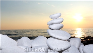 Ocean White Marble Pebbles