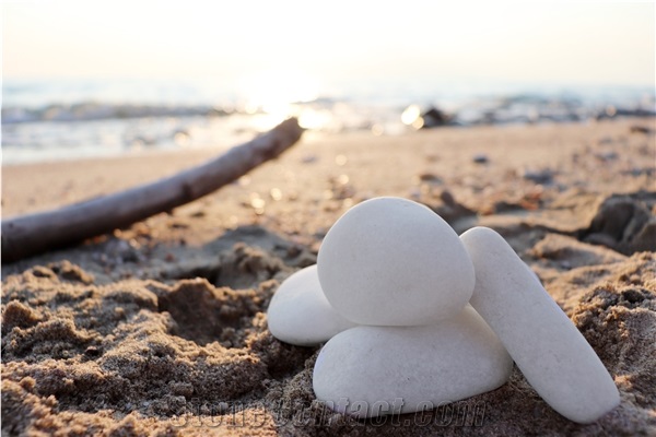 Ocean White Marble Pebbles