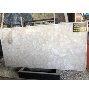 Brazil  White Crystal Quartz Semiprecious Stone Slabs