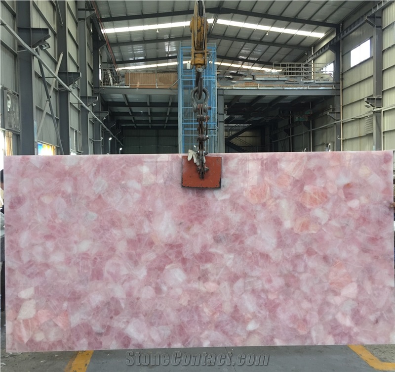 Pink Crystal Gemstone Semiprecious Stones Slabs