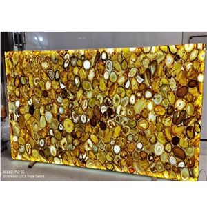 Supplier Blue Agate Onyx Semiprecious Stone Slab