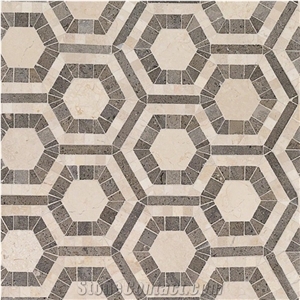 Bianco Carrara Stone Brick Mosaic Bathroom Wall Tile