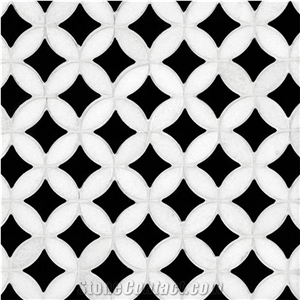 Bianco Carrara Stone Brick Mosaic Bathroom Wall Tile