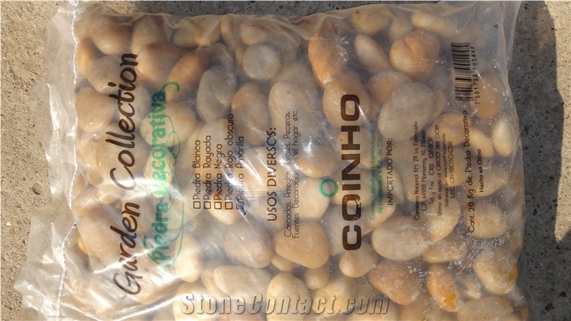 Coloured Mix Tumble Stone Pebbles For Landscaping