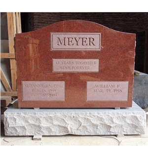 Custome Imperial Red Granite Engraved Tombstone Custome Imperial Red Granite Engraved Tombstone