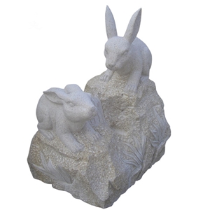 Natural  Yellow Granite Chinese Zodiac Snake Sculpture