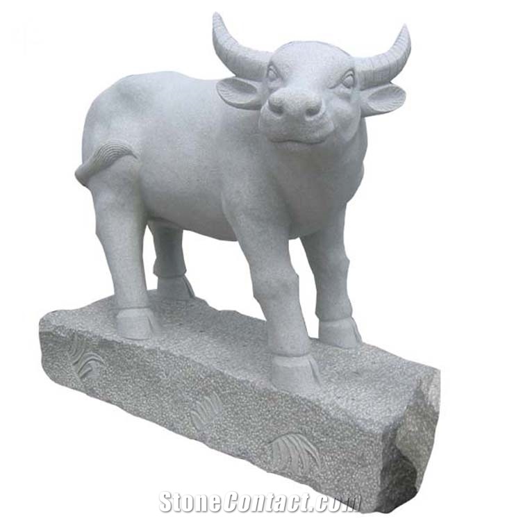 Natural  Yellow Granite Chinese Zodiac Snake Sculpture