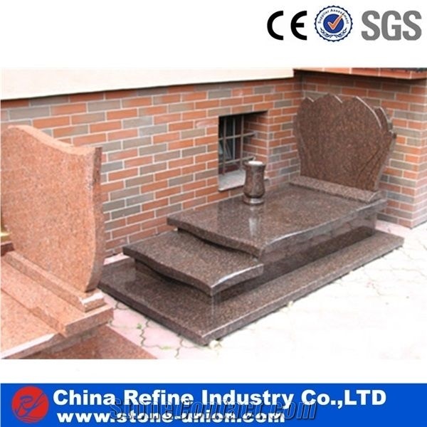 Red Granite Headstone,Western Style Granite Monuments