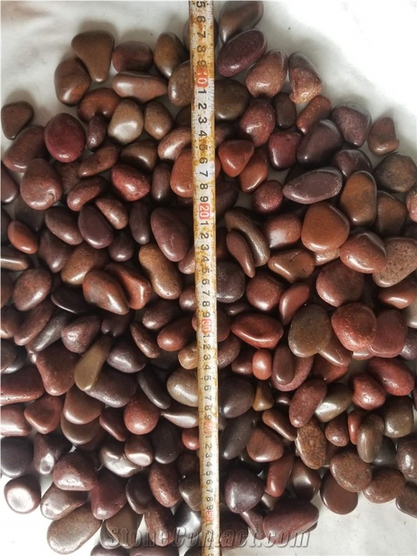 River Stone Pebble Red Color For Landscape Stone