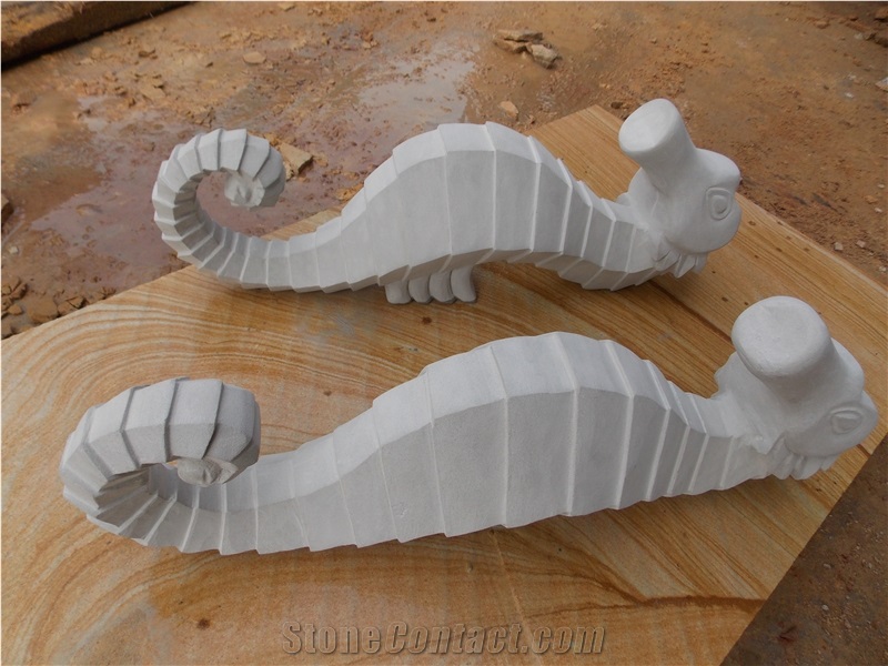 White Sandstone Handcraft Carving Wall Reliefs