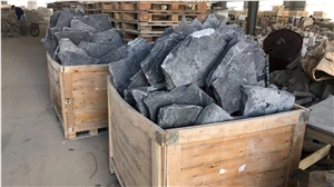 China Black Limestone Flagstone Wall Crazy Stone Cladding