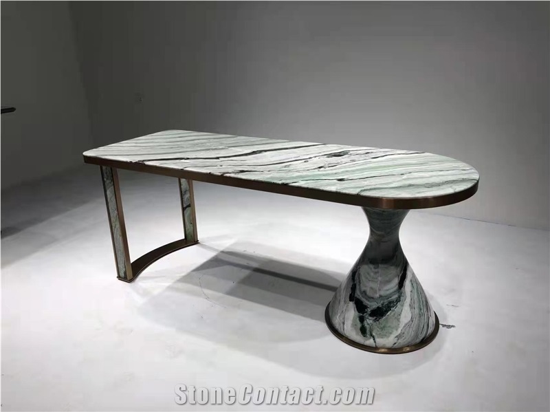 Cold Jade Raggio Verde Green Marble Table Coffee Living Room