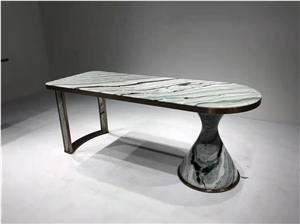 Cold Jade Raggio Verde Green Marble Table Coffee Living Room