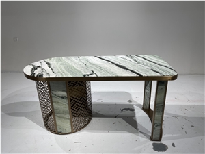 Cold Jade Raggio Verde Green Marble Table Coffee Living Room