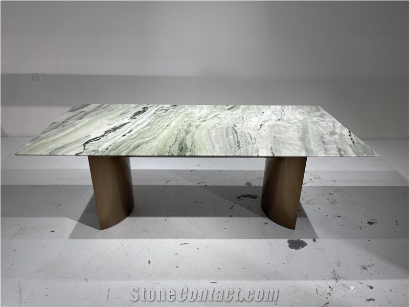 Cold Jade Raggio Verde Green Marble Table Coffee Living Room