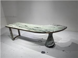 Cold Jade Raggio Verde Green Marble Table Coffee Living Room