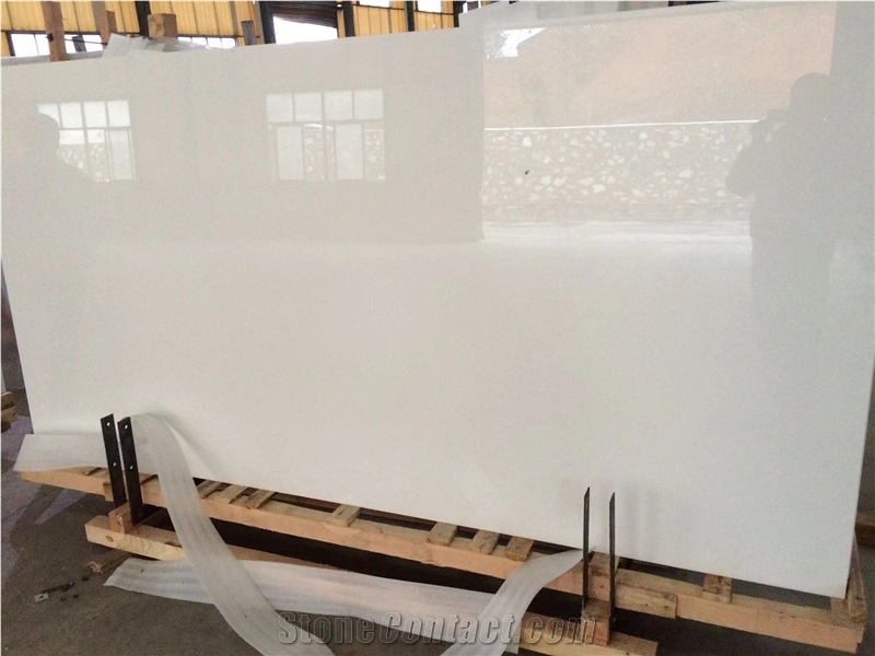 Pure White Nano Glass Crystallized Glass Stone Slabs