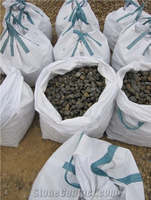 Mixed Color Pebbles, Washed River Stone