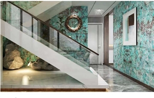 Green Luxury Stone Amazon Green For Wall Decoration Top