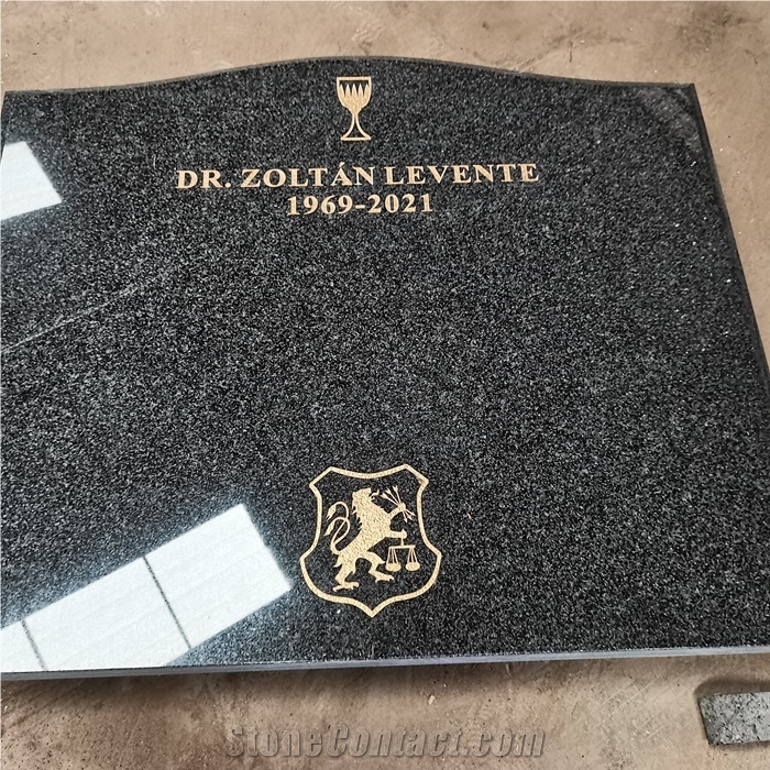 Dark Rustenburg Granite French Style Funerare Headstones