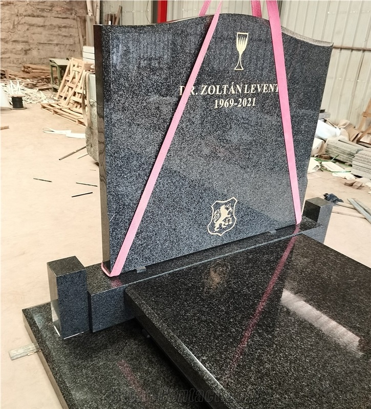 Dark Rustenburg Granite French Style Funerare Headstones