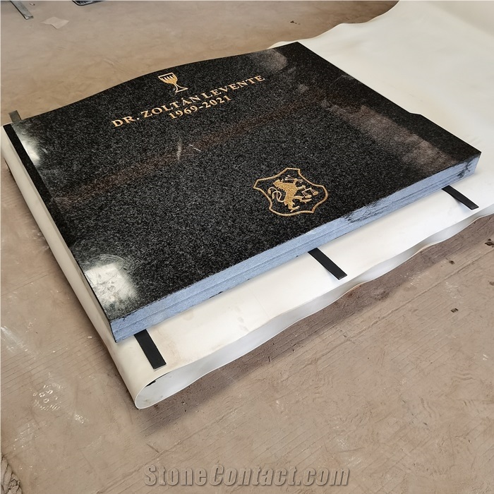 Dark Rustenburg Granite French Style Funerare Headstones