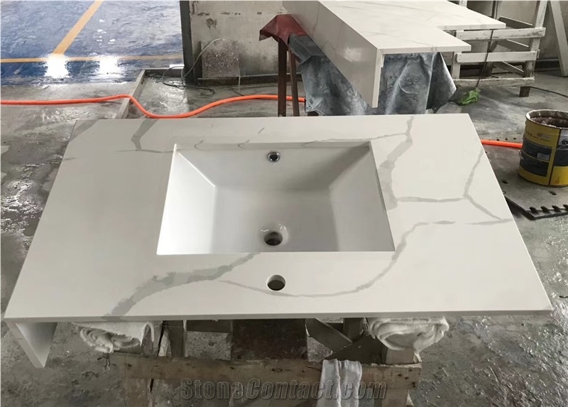 Quartz Artificial Stone Bath Countertops - Vanity Tops