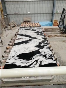 Book Match China Panda White Marble Slabs And Tiles