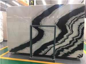 Book Match China Panda White Marble Slabs And Tiles