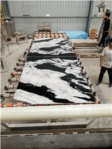 Book Match China Panda White Marble Slabs And Tiles