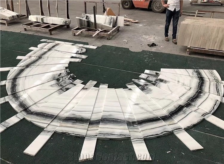 Book Match China Panda White Marble Slabs And Tiles