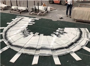 Book Match China Panda White Marble Slabs And Tiles