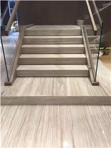 Cheap Price China White Wood Marble Slabs For Tiles Pattern