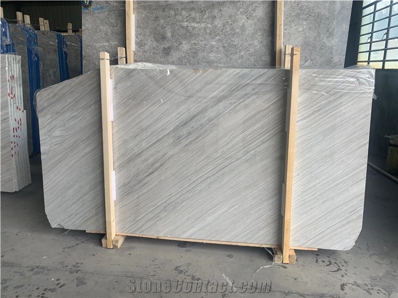 Cheap Price China White Wood Marble Slabs For Tiles Pattern