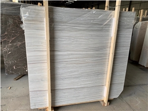 Cheap Price China White Wood Marble Slabs For Tiles Pattern