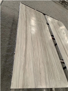 Cheap Price China White Wood Marble Slabs For Tiles Pattern