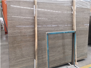 Chinese Cafe Brown Grain Marble Slab And Wall Tiles