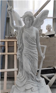 Engraved Upright Angel Granite Monument Headstone Tombstone