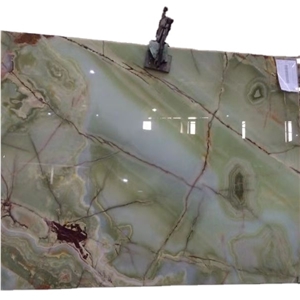 Green Onyx Backlight With Glass For Wall Panel, Slabs
