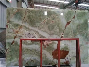 Green Onyx Backlight With Glass For Wall Panel, Slabs