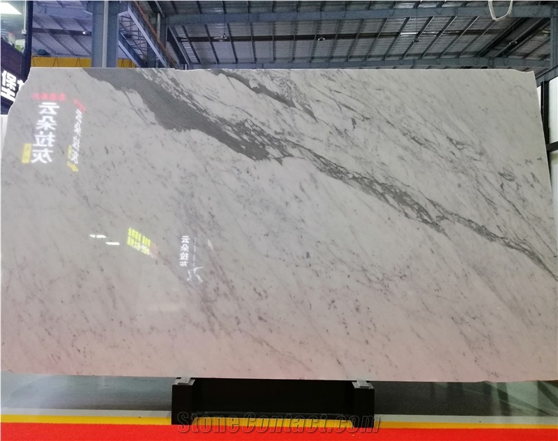 Italy White Bianco Statuario Venato Marble Slab And Tile