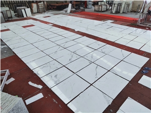 Italy White Bianco Statuario Venato Marble Slab And Tile