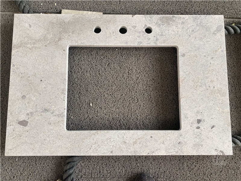 Natural Stone Marble Bathroom Countertops Prefab Vanity Top