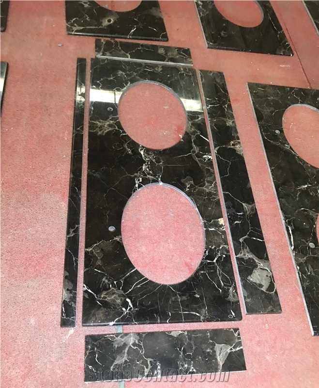 Natural Stone Marble Bathroom Countertops Prefab Vanity Top